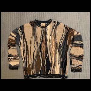 Vintage Coogi cotton sweater in brown tones